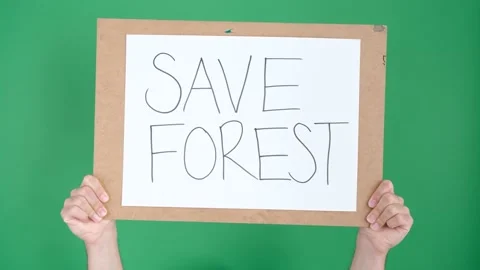 Save forest poster slogan Stock Footage 236455786