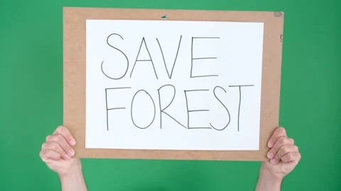 Save forest poster slogan Stock Footage 236457013
