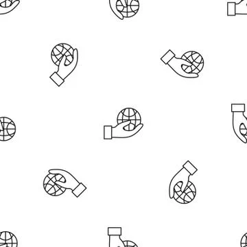 Save globe energy pattern seamless Illustrazione stock