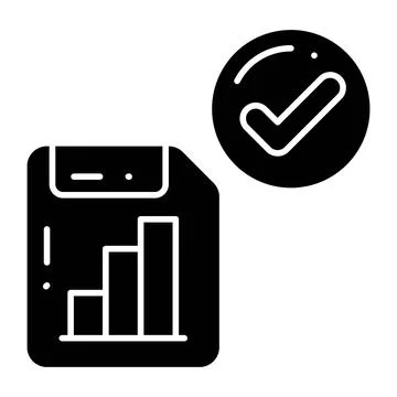Save Glyph Icon Stock Illustration
