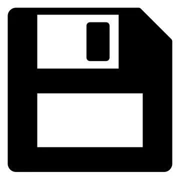Save glyph icon vector illustration isolated on white background Stock Illustration