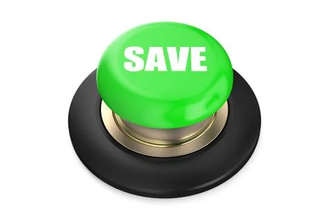 Save Green button Stock Illustration