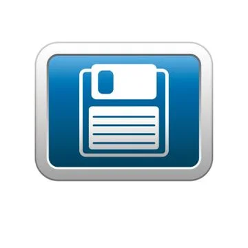 Save icon blue Stock Illustration