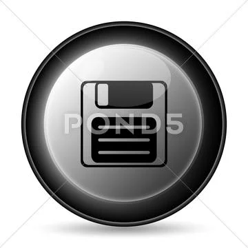 Save icon. Internet button on white background.. Stock Illustration