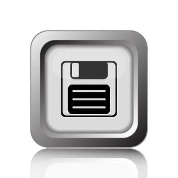 Save icon. Internet button on white background.. Stock Illustration