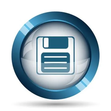 Save icon. Internet button on white background.. Stock Illustration