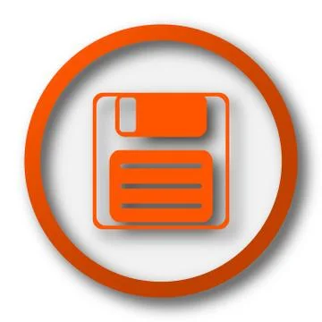 Save icon. Internet button on white background.. Stock Illustration
