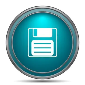 Save icon. Internet button on white background.. Stock Illustration