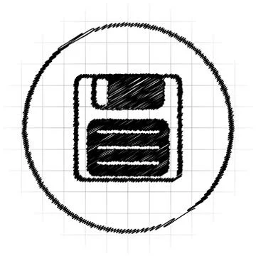 Save icon. Internet button on white background.. Stock Illustration