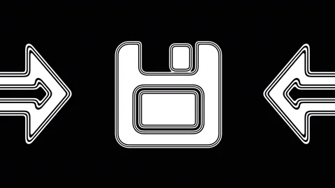 The save icon. Looping footage has 4K resolution. Illustration. Stock Footage 106108155