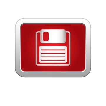Save icon red Stock Illustration
