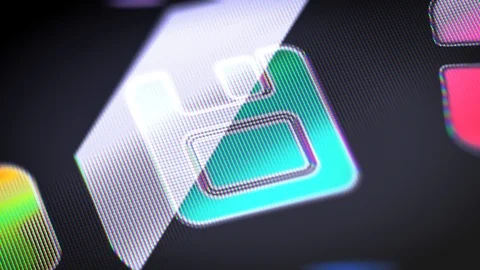 The save icon on the Screen. 4K Resolution. Encoder Prores 4444. Looping. Stock Footage 86129003