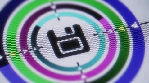 Save icon on a screen. Looping. Stock Footage 42469650
