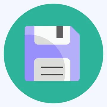 Save Icon in trendy flat style isolated on soft blue background イラスト素材
