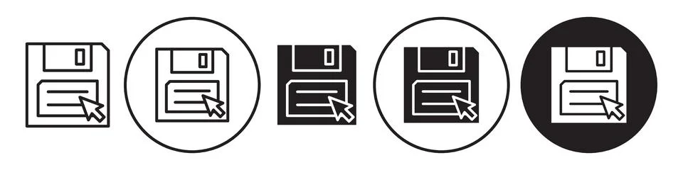 Save Icon vector set collection for web Illustrazione stock