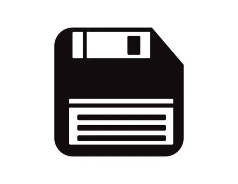 Save Icon vector. Simple flat symbol. Perfect Black pictogram illustration .. Stock Illustration