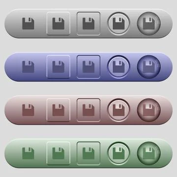 Save icons on menu bars Stock Illustration