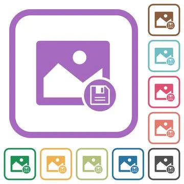 Save image alternate version simple icons Illustrazione stock