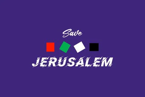 Save Jerusalem, save Palestine background  concept vector illustration Stock Illustration