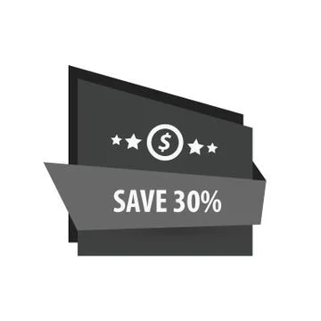Save,  Label Design   black color Stock Illustration