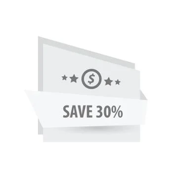 Save,  Label Design  White color Stock Illustration