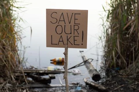 Save a Lake from Pollution 写真素材