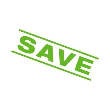 Save Letter Rubber Stamp Vector Template Stock Illustration