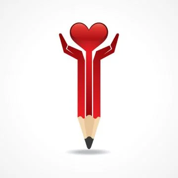 Save life concept with pencil hands stock vector Stock Illustration
