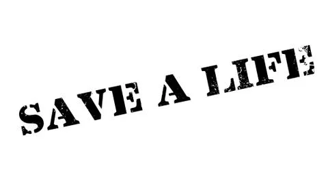 Save A Life rubber stamp Stockillustratie