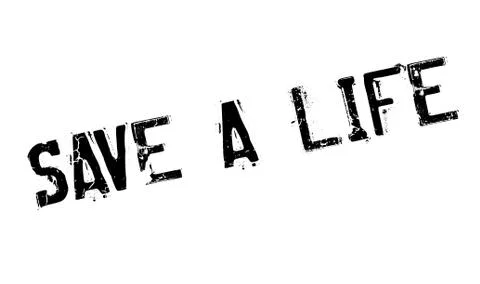 Save A Life rubber stamp イラスト素材