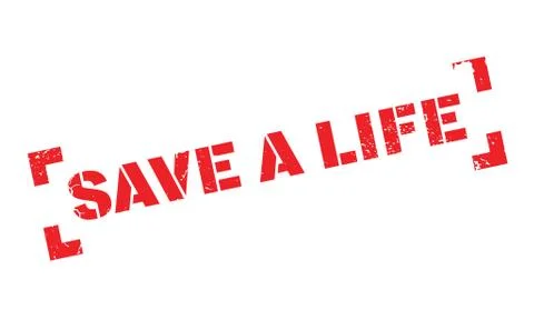 Save A Life rubber stamp イラスト素材
