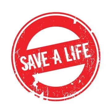 Save A Life rubber stamp イラスト素材