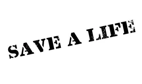 Save A Life rubber stamp イラスト素材