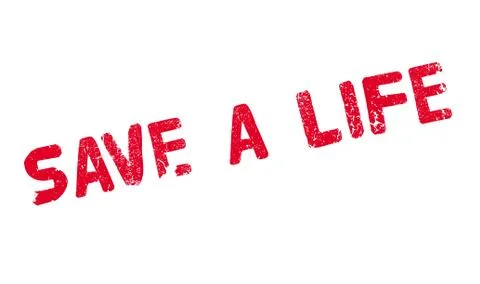 Save A Life rubber stamp イラスト素材