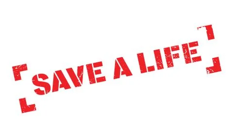 Save A Life rubber stamp イラスト素材
