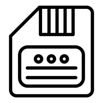 Save line icon. Diskette vector illustration isolated on white. Floppy disc Stock-Illustration