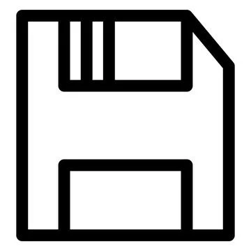 Save line icon vector illustration isolated on white background Stock Illustration