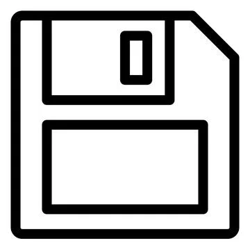 Save line icon vector illustration isolated on white background Stock Illustration