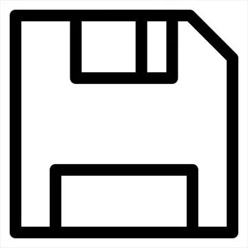 Save line icon vector illustration isolated on white background Stock Illustration