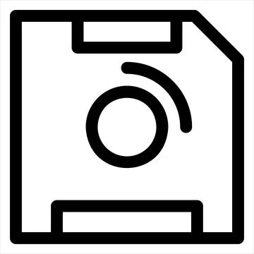 Save line icon vector illustration isolated on white background Stock Illustration