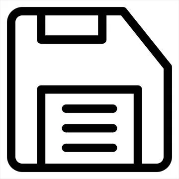 Save line icon vector illustration isolated on white background Illustrazione stock