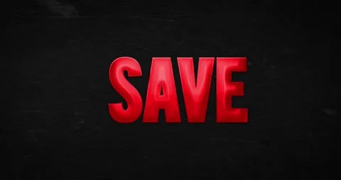 Save. Logo. 4K animation 스톡 동영상 137109449