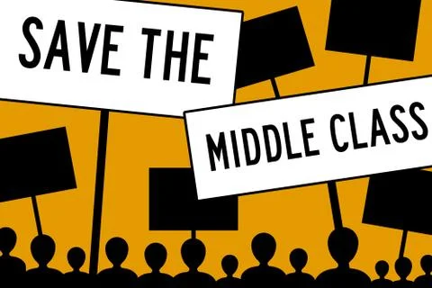 Save the middle class 스톡 일러스트