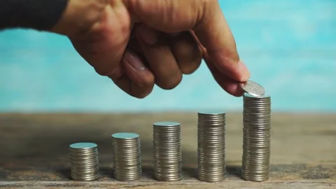 Save money and account banking for finance concept Stock Footage 237246169