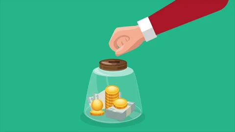Save Money Coins Stock Footage 281627992