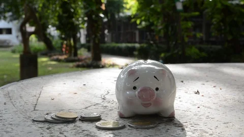 Save money concept, save coin concept Stock Footage 91375621