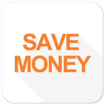 Save money flat icon Stock Illustration