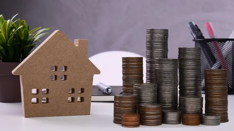 Save money for House , stop motion Stock Footage 126891689