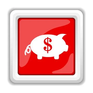 Save money icon. internet button on white background.. Illustrazione stock
