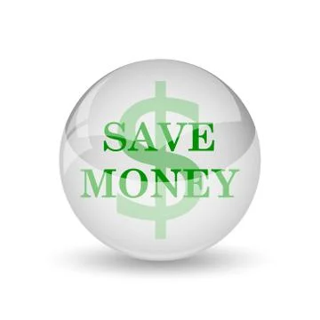 Save money icon. Internet button on white background.. Stock Illustration